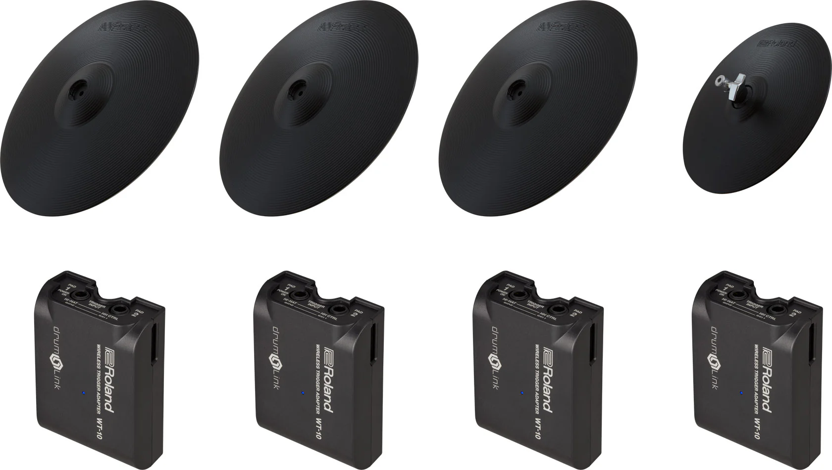 Roland 4CY-4WT-01 Cymbal and Wireless Trigger Set for DWe Drum Kit