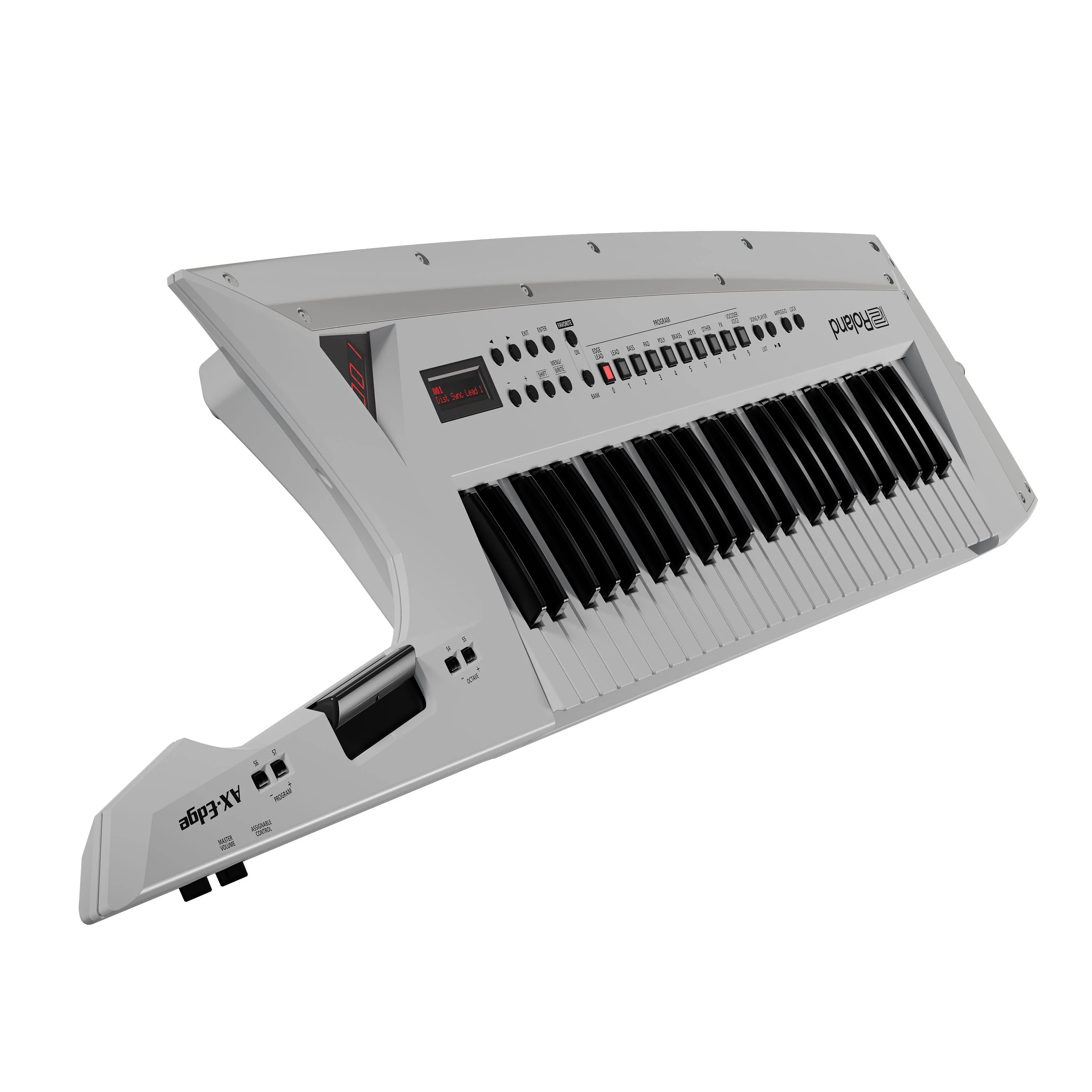 Roland AX-EDGE-W 49 Key Shoulder Worn Synthesizer (White) - Image 3