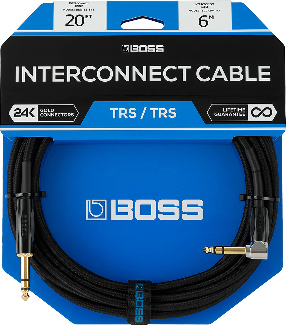 BOSS BCC-3-TRA Interconnect Cable, 3ft/1m TRS/TRS - Image 4