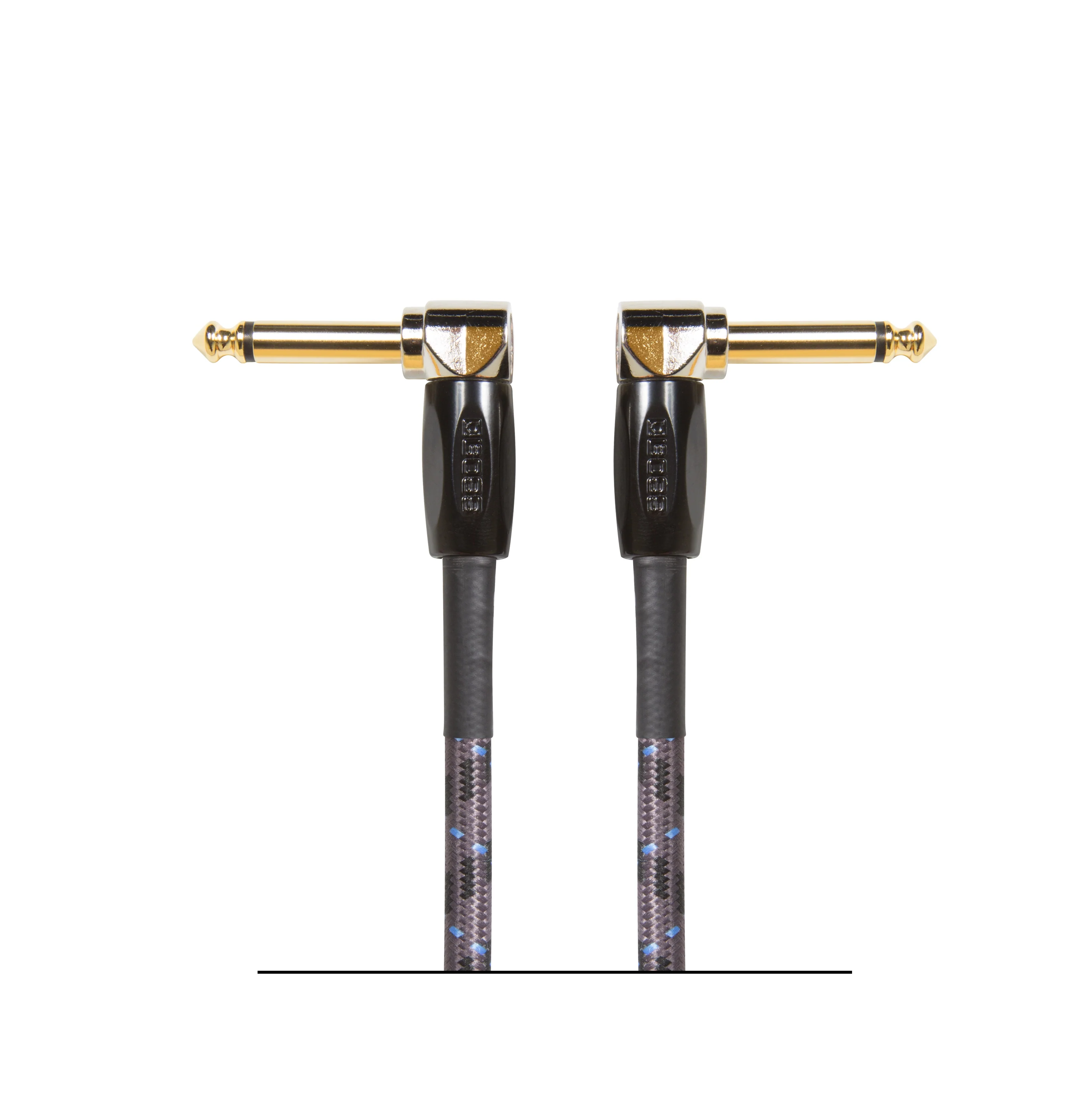 BOSS BIC-1AA Instrument Cable, 1ft/30cm, Angled/Angled 1/4" Jack