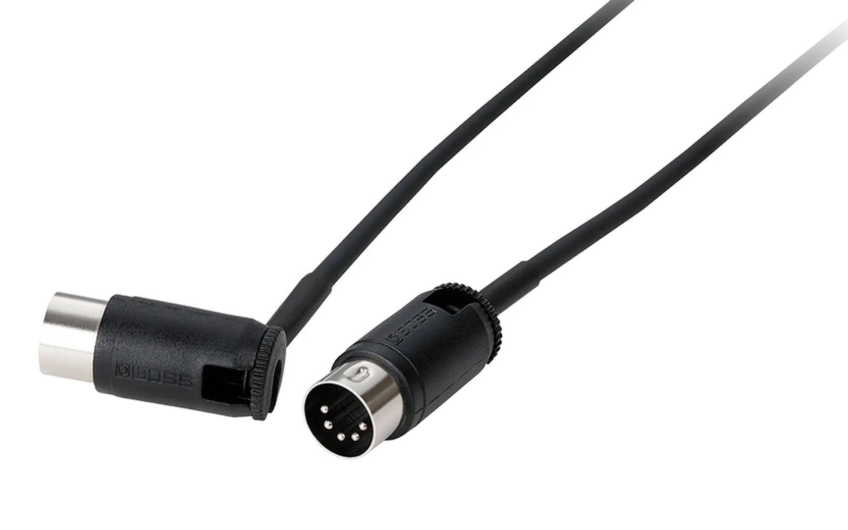 BOSS BMIDI-PB1 MIDI Cable, 1ft/30cm with Adjustable Cable Angle