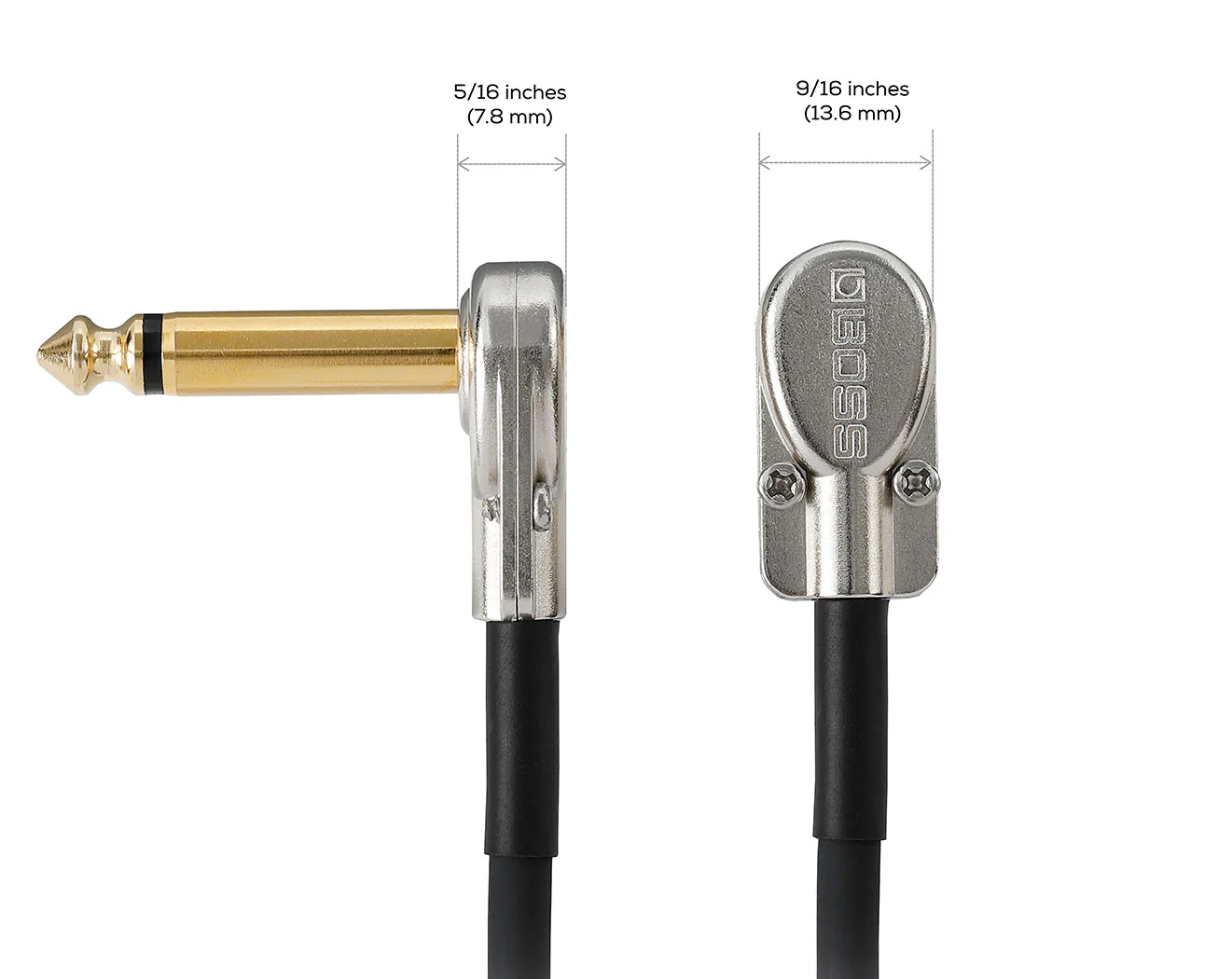 BOSS BPC-18 Patch Cable, 18"/45cm with Pancake Jack Plugs - Image 3