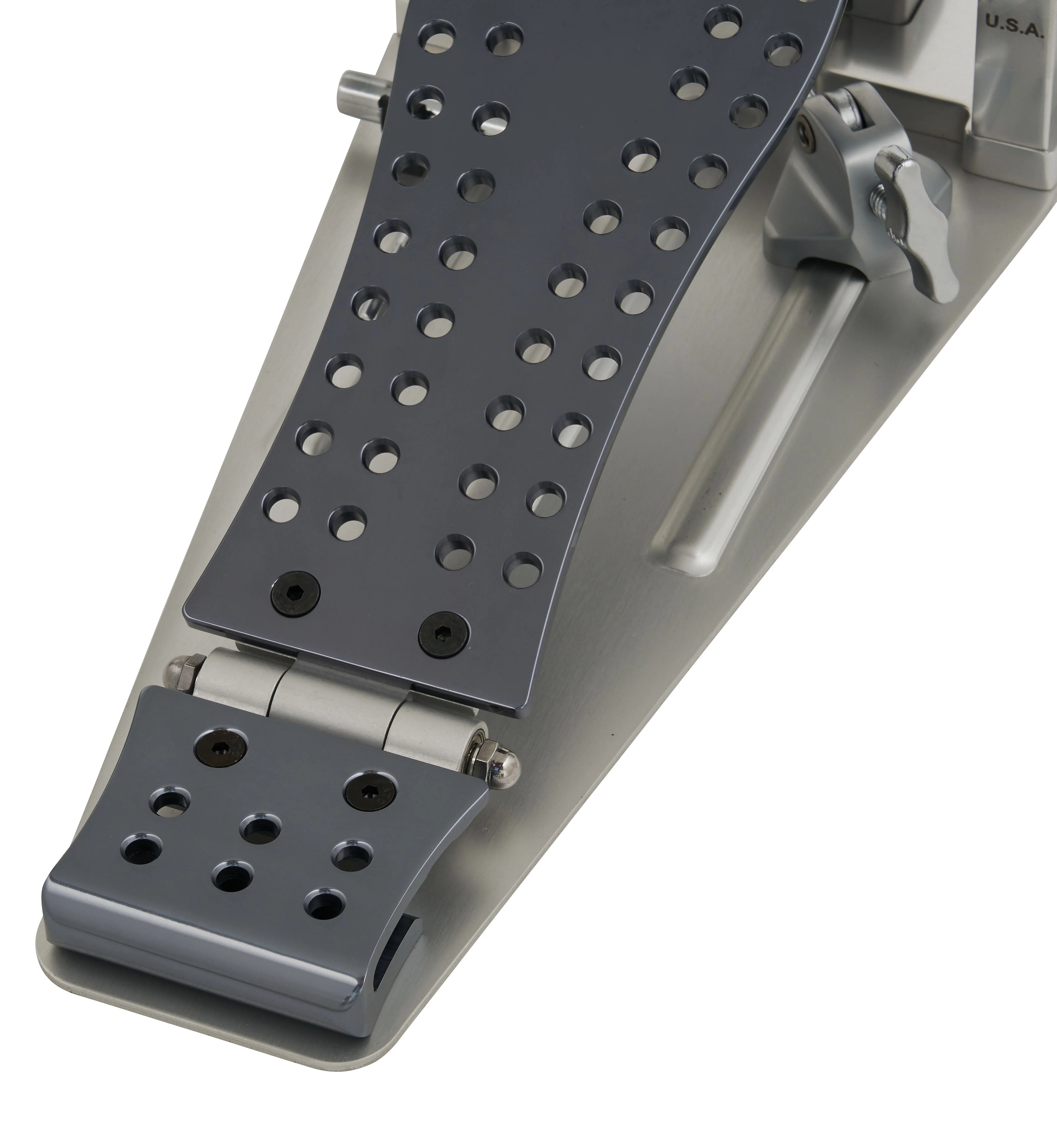 DW Drums MFG Series Machined Chain Drive Single Pedal with Bag, Polished Aluminum - Image 5