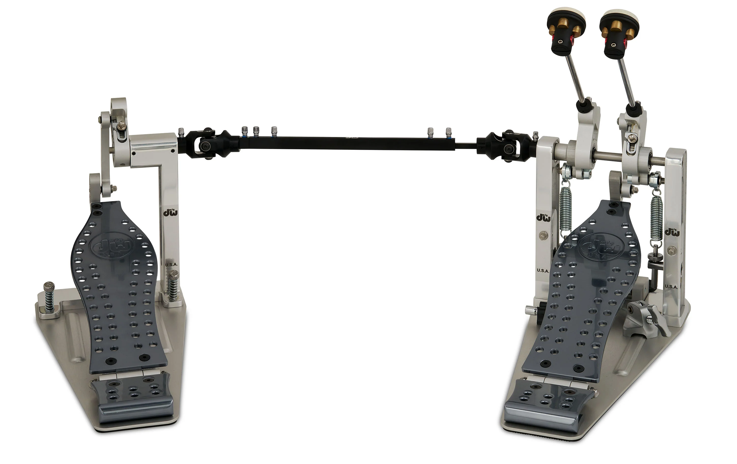 DW Drums MFG Series Machined Direct Drive Double Pedal with Bag, Polished Aluminum