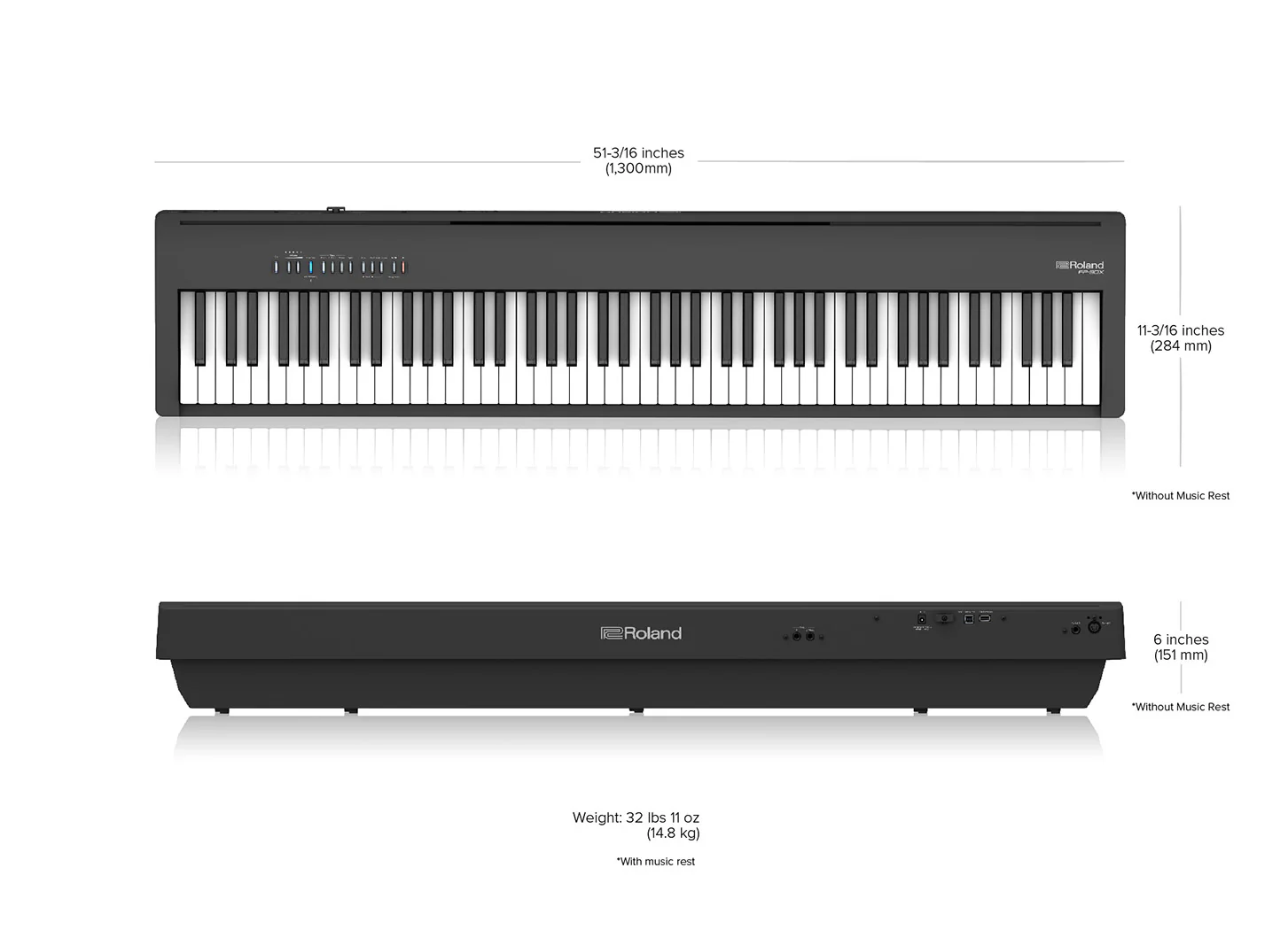 Roland FP-30X-WH Compact Digital Piano (White) - Image 9