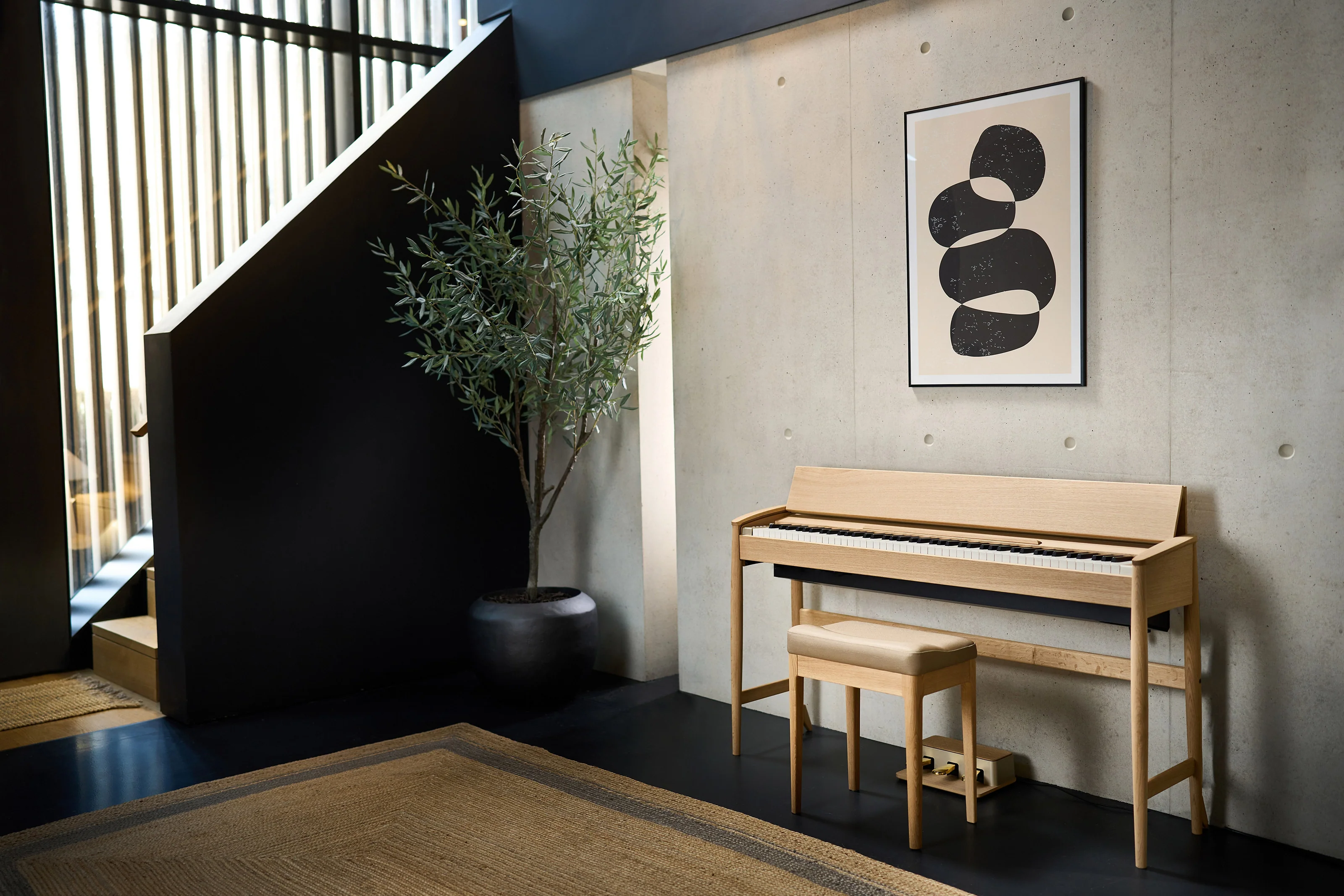 Roland KF-20-KO Karimoku Artisan Digital Piano, Solid Wood Cabinet (Pure Oak) - Image 10