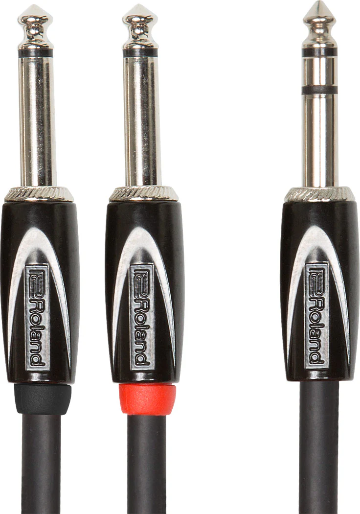 Roland RCC-10-TR28V2 Interconnect Cable, 10ft/3m, 1/4" TRS(Male)-Dual 1/4"