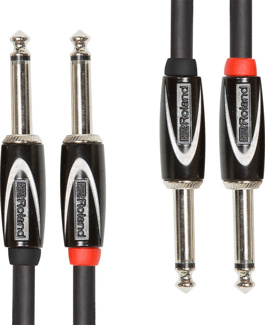 Roland RCC-3-2814 Interconnect Cable, 3ft/1m, Dual 1/4"-1/4"