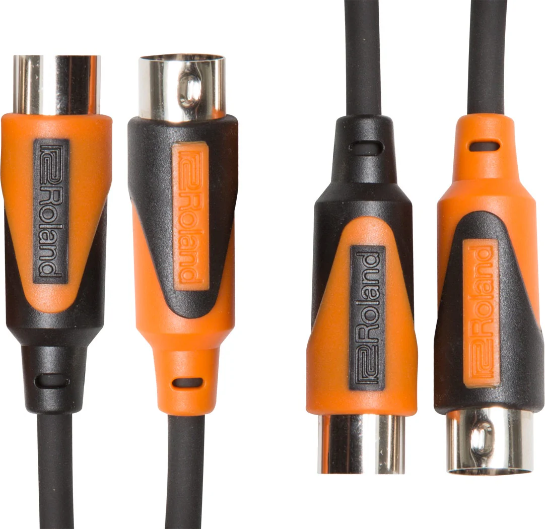 Roland RMIDI-B5-DUAL Dual MIDI Cable, 5ft/1.5m, Black Series