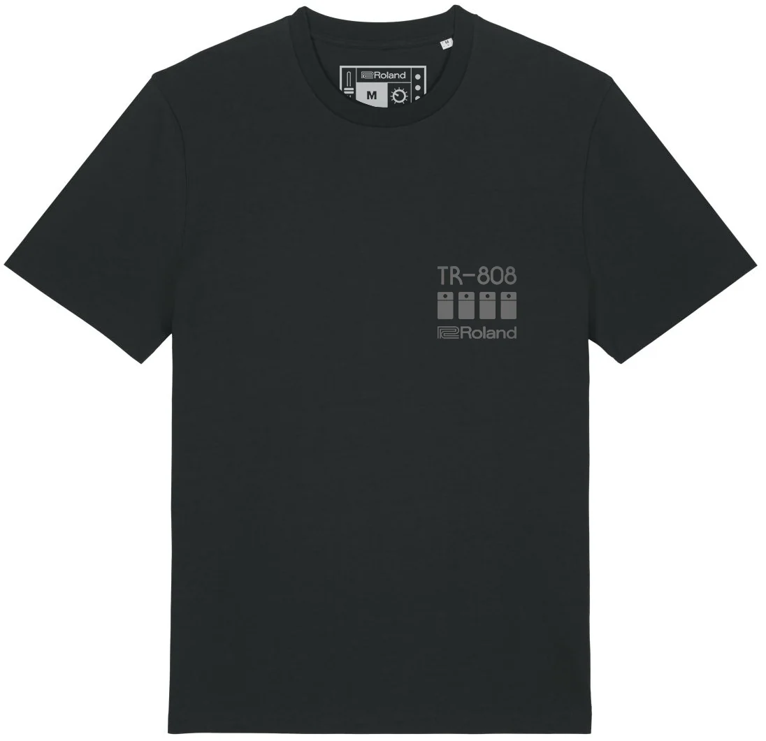 Roland 808 T-shirt Black on Black T-shirt 2025 - Image 3