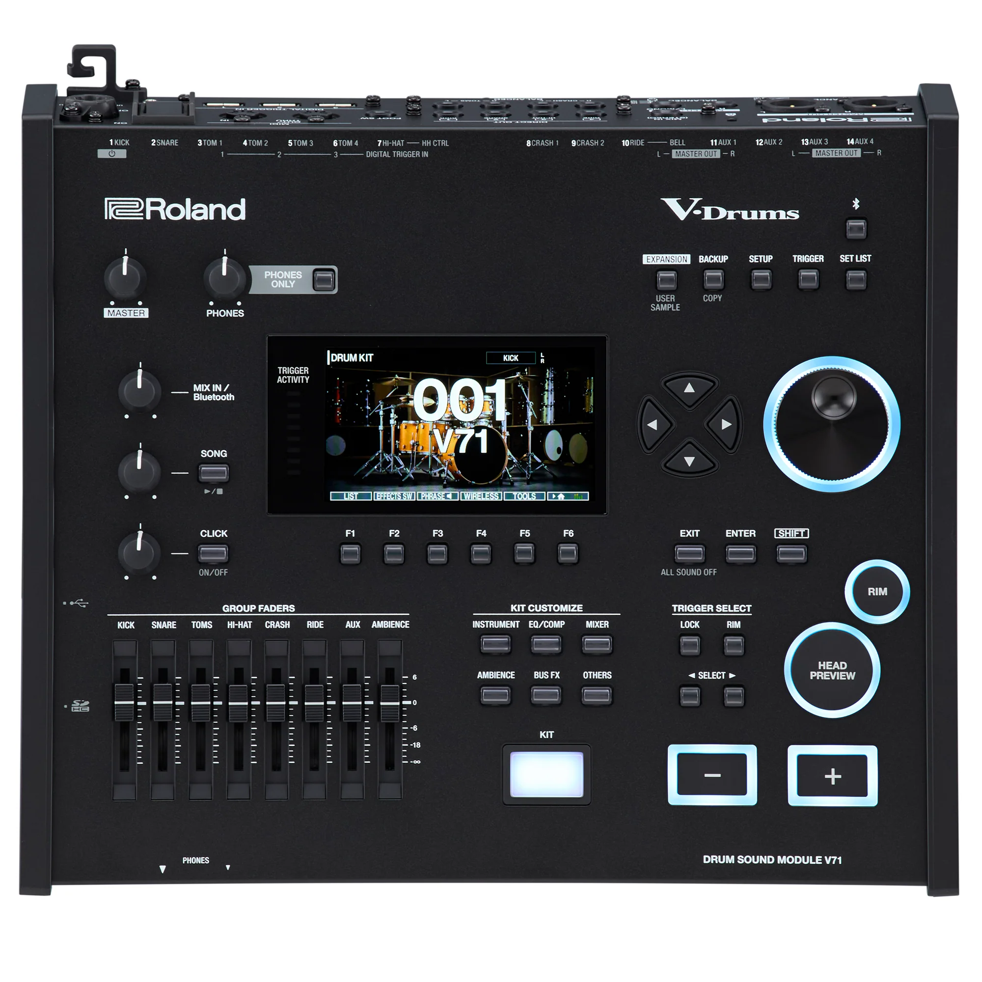 Roland VAD716-GN V-Drums Acoustic Design Kit (Gloss Natural), exc. Accessories - Image 4